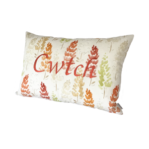 Cwtch Cushion Autumn Lupins right view