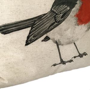 Robin Cushion Cover close up tail
