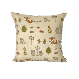 WOODLAND CREATURES CUSHION COVER