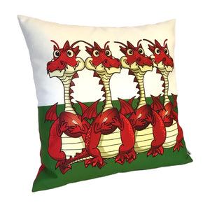 WELSH RUGBY DRAGONS CUSHION COVER