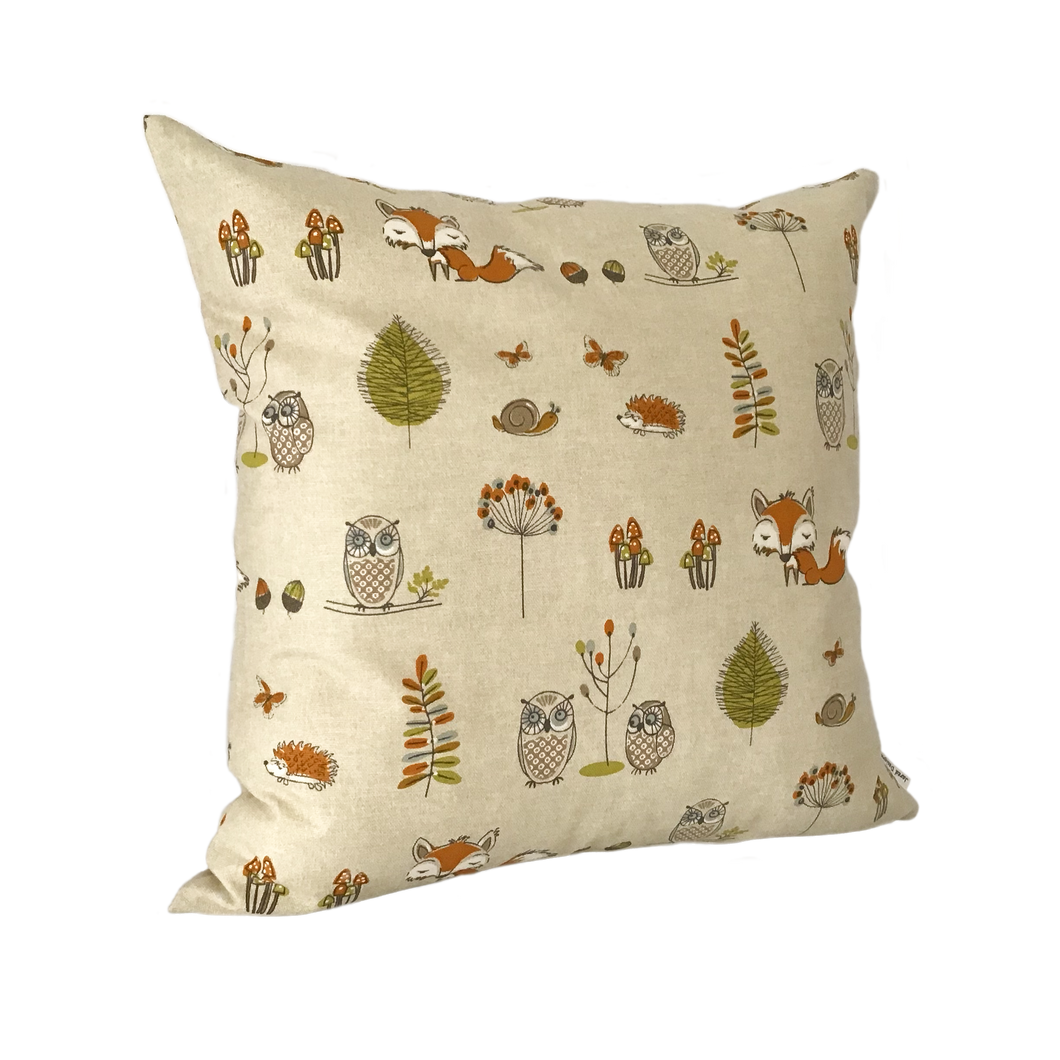 WOODLAND CREATURES CUSHION COVER