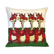 Load image into Gallery viewer, Welsh Rugby Dragons cushion
