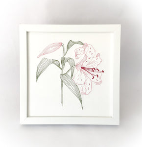 Embroidered Lily Artwork