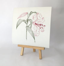 Load image into Gallery viewer, Embroidered Lily Artwork
