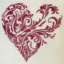 Load image into Gallery viewer, Abstract Embroidered Heart Cushion close up
